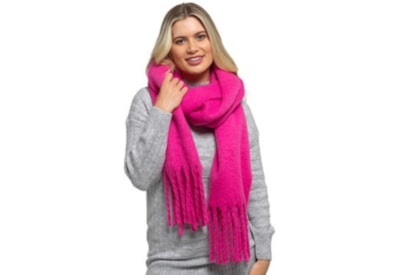 Ladies Chunky Plain Scarf Hot Pink (GL1010)