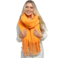 Ladies Chunky Plain Scarf Yellow (GL1011)