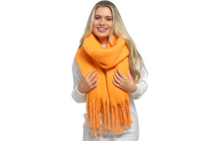 Ladies Chunky Plain Scarf Yellow (GL1011)