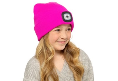 rjm Kids Hot Pink Led Hat 6-9 & 10-13 Years (GL1061)