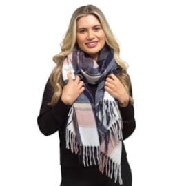 Ladies Wide Check Scarf (GL1173)