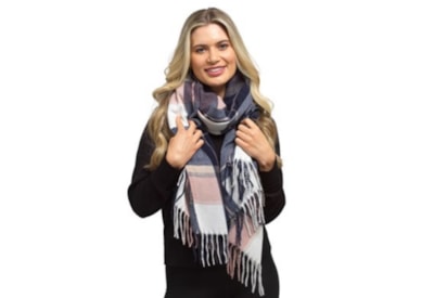 Ladies Wide Check Scarf (GL1173)