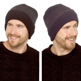 Mens Knitted Hat w Fleece Lining (GL1178)