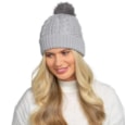 Ladies Cable Hat w Pom Poms (GL1180)