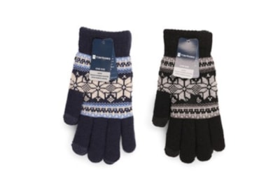 Mens Jacquard Gloves w Touch Screen (GL1184)