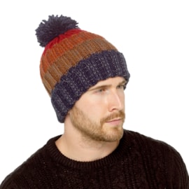 Mens Cable Beanie Hat w Pom Pom (GL1190)