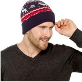 Adult Knitted Christmas Beanie Hat (GL1198)