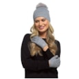 Ladies Hat w Pom Pom & Glove Set (GL1207)