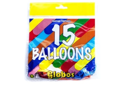 Globos Balloons Asst Colours 15s (GLO15)