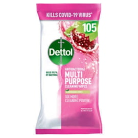 Dettol Anti Bac Wipes Lime & Pomm 105's (HODET246)