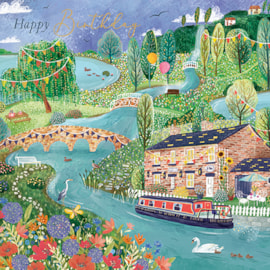 Ling Afternoon By The River Birthday Card (II1368)