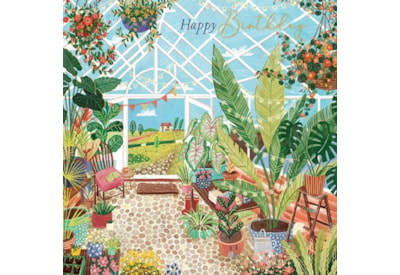 Ling Relaxing In The Greenhouse Birthday Card (II1374)