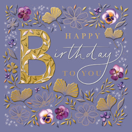 Ling Purple Bloom Birthday Card (IJ0206)