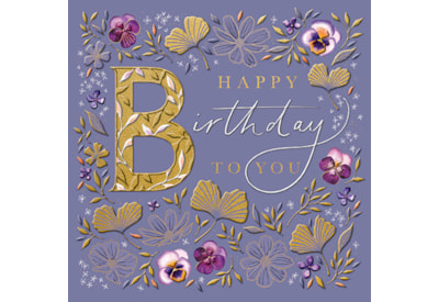 Ling Purple Bloom Birthday Card (IJ0206)