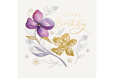 Ling Pretty Pansies Birthday Card (IJ0211)