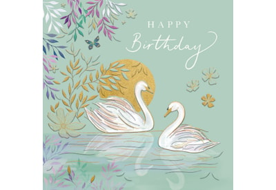 Ling Graceful Swans Birthday Card (IJ0212)