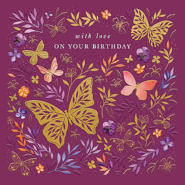 Ling Butterfly Duo Birthday Card (IJ0213)