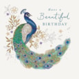 Ling Adorned Peacock Birthday Card (IJ0214)