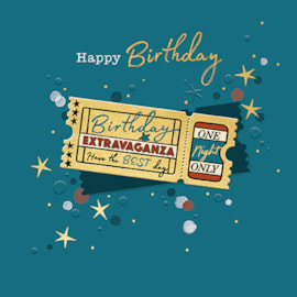 Ling Golden Ticket Birthday Card (IJ0216)