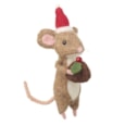 Heaven Sends Felt Mouse w Christmas Pudding (JA239)