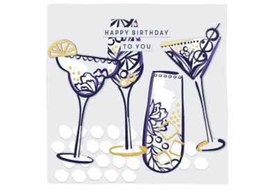 Ink And Block Cocktail Selection Birthday Card (JJ1336)