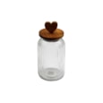 Sifcon Ribbed Glass With Heart Lid 24cm (KG3092)