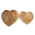 Sifcon Wooden Heart Trays Set Of 2 (KG3310)