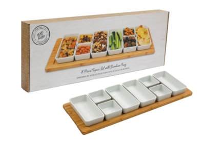 Sifcon Tapas Set With Bamboo Tray 8pc (KG3323)