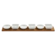 Sifcon Tapas Set With Acacia Tray 6pc (KG3345)