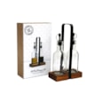 Sifcon Oil Bottles In Acacia Holder Set 2 (KG3442)