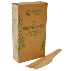Swantex Wooden Disposable Knives 100s (WKNIFE)