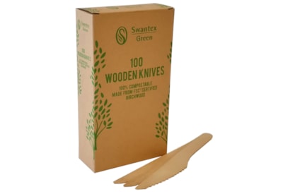 Swantex Wooden Disposable Knives 100s (WKNIFE)