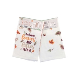 Tea Towels Autumn Leaves 3pk (KTS231247)