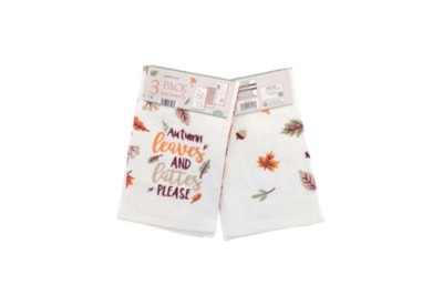 Tea Towels Autumn Leaves 3pk (KTS231247)