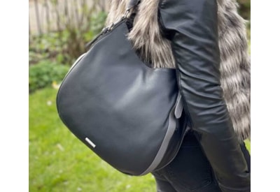 Nova Leather Hobo Bag Black/grey (875BLACK/GREY)