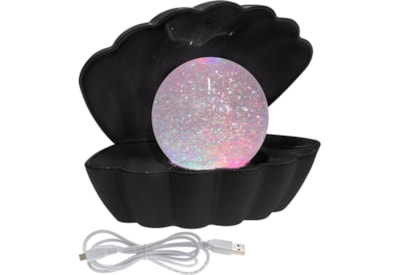 Lesser & Pavey Sea Shell Glitter Lamp Black (LP49422)