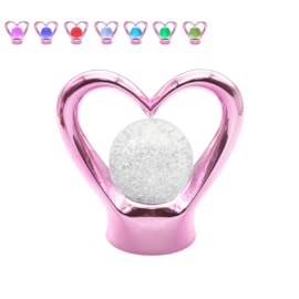 Lesser & Pavey Heart Lamp Metallic Pink (LP73166)