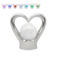 Lesser & Pavey Heart Lamp Metallic Silver (LP73168)