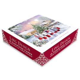 Ling Design Carol Singers Sml Deluxe Cards 12's (LXDD0005)