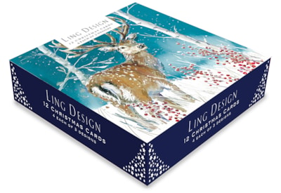 Ling Design Winter Wonderland Lg Deluxe Cards 12's (LXDR0004)