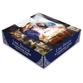 Ling Design Nativity Scenes Lg Deluxe Cards 12's (LXDR0005)