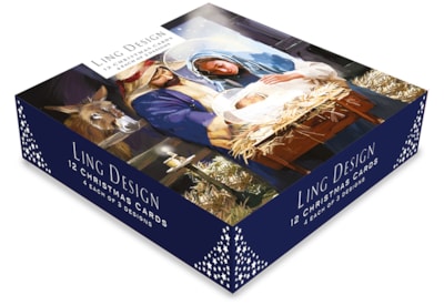 Ling Design Nativity Scenes Lg Deluxe Cards 12's (LXDR0005)