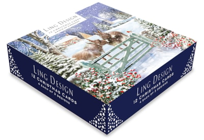 Ling Design Winter Gathering Lg Deluxe Cards 12's (LXDR0009)