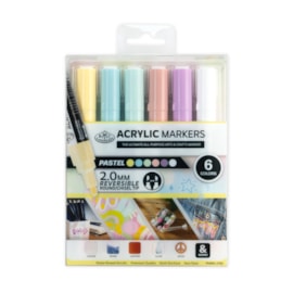 Royal Brush 6pc 2mm Metallic Acrylic Paint Marker Set (MARK-2782)