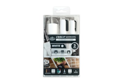 Royal Brush 3pc White Chalk Marker Set (MARK-2801)