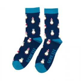 Mr Heron Mens Baby Penguins Socks Navy (MH258NAVY)