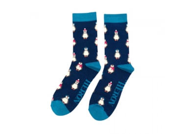 Mr Heron Mens Baby Penguins Socks Navy (MH258NAVY)