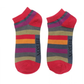 Mr Heron Thick Stripes Trainer Socks Dark (MHT009DARK)