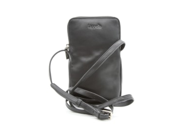 Lapella Mia Leather Crossbody Phone Bag Black (148-1BLACK)