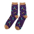 Mr Sparrow Vintage Vinyl Socks Purple (MR007PURPLE)